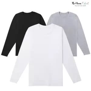 더나은 국산 순면 100 긴팔티 빅사이즈 XS - 4XL/라운드/티셔츠/반팔티/면티/반팔/남성/남자/흰색/여성티