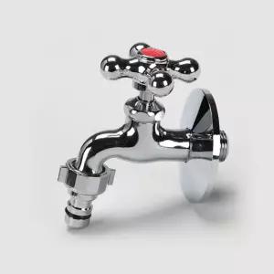 수도 꼭지 왕 분리형 십자 커플링 꼭지 온수 IM-603-1/가로/세탁기/세탁기용/베란다/잠금/회전/스텐/헤드