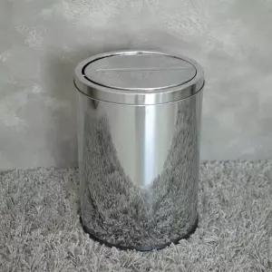 (16L) 스텐 스윙 휴지통/쓰레기통/화장실/재활용/일반/예쁜/가정용/사무실/원형/쓰래기통/뚜껑/교사용
