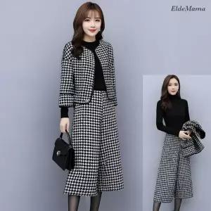 [엘드마마] 하운드 체크 투피스