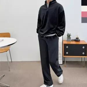 [라일리] Rly 남자 골덴 기모반집업 와이드바지세트