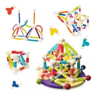 [젠토이] 마그마그 튜브 자석 블럭 108P / 360도 볼 스틱 자석 늘리기 줄이기 비틀기 붙이기 가이드북 