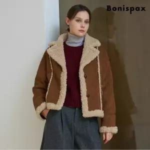 [보니스팍스]테디 배색 무스탕 자켓 (XP4JK007L0)