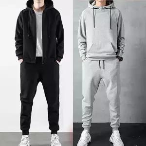 간절기 겨울 후드 트레이닝복세트 남자 조거팬츠 기모츄리닝 운동복 상하복세트 후드집업 맨투맨