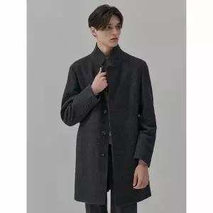 [갤럭시 라이프스타일] 울 캐시미어 스탠칼라 코트 - 애쉬 (GC5930M034)