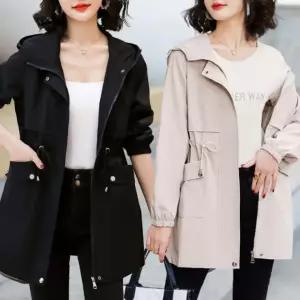 여성 미디움 A라인 야상 자켓 봄 가을 중간기장 데일리 바람막이