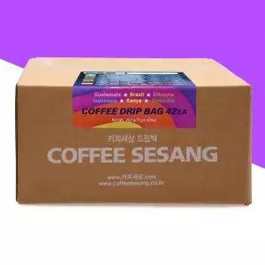 커피세상 싱글 컬렉션 드립백 6종 42개입 콜롬비아 케냐 인도네시아 과테말라 에티오피아 브라질
