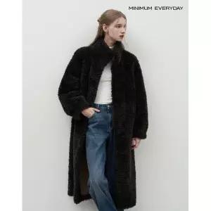 [하프클럽/미니멈 에브리데이]양털 하이넥 롱 코트 (EB4JH001D)