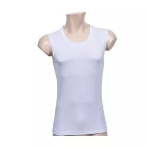 머슬티 골지스판 비침방지 남성 머슬핏 나시티 - 화이트 런닝