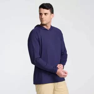 PXG 남성 골프웨어 네이비 긴팔 기능성 풀오버 레이어 후드티 MT24ATO2