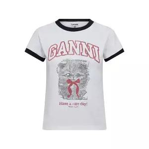 가니 크롭 키티 반팔 티셔츠 A1050030 151