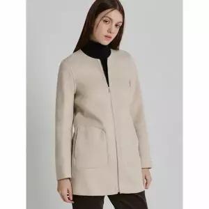 [하프클럽/르오트]앙고라 울블렌디드 라운드넥 핸드메이드 집업코트-사이