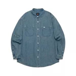 [LEE] 워싱 데님 셔츠 인디고 다크 LE2503SH04ID 898661