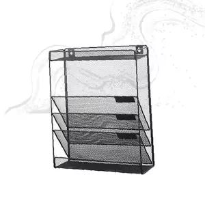 벽걸이 서류 정리함 사무용 문서 보관 파티션 수납 선반 3단