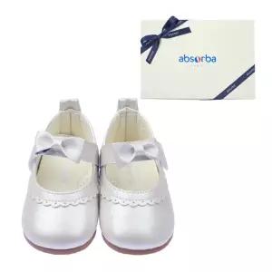 [압소바](본점)[압소바 26년SS 임신출산백일돌조선물세트]블루밍 펀칭구두(A1A31902)실버