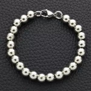 써지컬스틸 골드비드 남녀공용 볼팔찌(8mm)