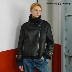 [롯데백화점]르샵. 시어링 양털 소매 스트랩 무스탕 자켓 (NP4JK021L0)