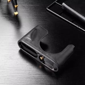 핸드워크 카메라 정품 가죽 소가죽 가방 바디 박스 케이스, Leica Q3 Q-3 핸들 보호 슬리브 금속 베이스