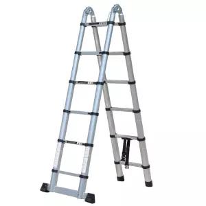 [감씨]접이식 안테나 사다리 일자형+A형 겸용 알루미늄 계단 휴대용