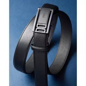 [백화점 정품] 닥스 DAKS 25SS [선물포장][DD Symbol] 블랙 트윌 엠보 남성 소가죽 자동벨트 DBBE4E834