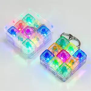 LED 9구 레인보우 키캡 키링 딸깍이 피젯 새학기선물 키보드 키홀더