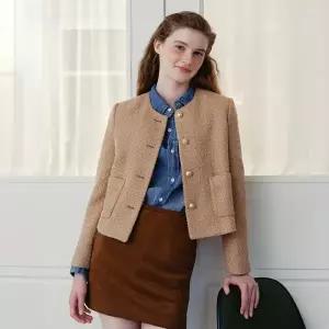 [롯데백화점]라인 트위드 라운드 자켓(NNJKPK61)