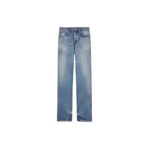 [생로랑] 미드 라이즈 스트레이트 블루 데님 팬츠 124539396