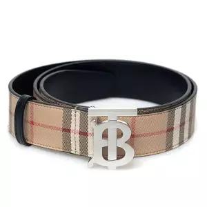 [버버리] TB 로고 빈티지 체크 와이드 벨트 베이지 122963749