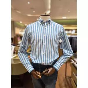 [갤러리아] 예작 남자 정장 셔츠 긴팔 슬림 스트라이프 남방 YJFMUA589