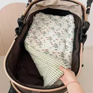 유모차 시트 매트 패드 커버 사계절용 면 눕히는 앉는 세탁 가능 라미 소재의 쿨링