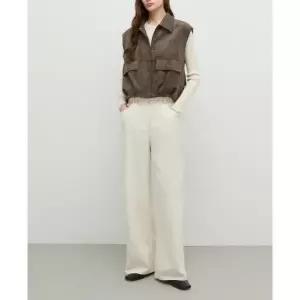 [롯데백화점]쉬즈미스 스웨이드 카라 집업 베스트 SWWVTP32010