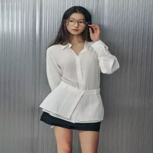 [LAP] 레이온 끈 레이어드 세트블라우스 AR1WB361