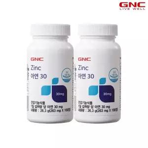 [GNC] 아연 30 (100정) 100일분 x2병_56729x2