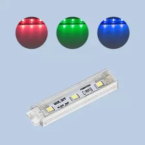 울빛 LED 블럭바 DC 12V 50mm RGB 삼색 라인등 레고바