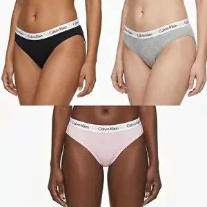 [캘빈클라인]캘빈클라인 CK 언더웨어 캐러셀 코튼 비키니 여성 삼각팬티 속옷 3팩 세트 QP1258O-033