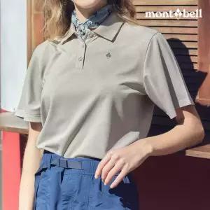 몽벨 여성 프린트반팔 카라 티셔츠