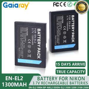 1300mAh 3.7V EN-EL2 배터리 Nikon Coolpix BP-NKL2 용 충전식 리튬 이온 3500 EN 카메라