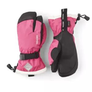 헤스트라 초등 여아 핑크 방한 장갑 스키 썰매 삼지 6 BNA