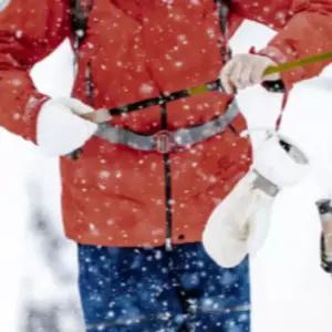 헤스트라 여성 울 화이트 스키 보드 장갑 방한 선물 S BNA