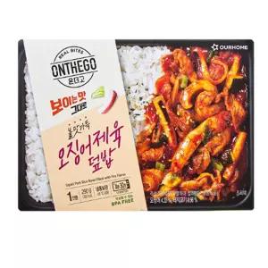 아워홈 온더고 오징어제육 덮밥 (냉동) 290g 3개