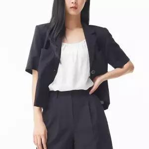 [미쏘] 테일러드 아웃포켓 반팔 자켓 (MIWJKD701B-T)