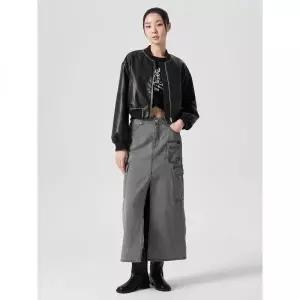 에잇세컨즈 카고 데님 롱스커트 그레이 114227CPB3 421394