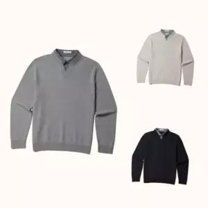 올젠 OLZEN 셔츠 레이어드 리드 스웨터 ZBG1ER1203 489705