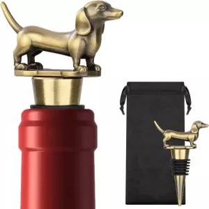 MR.BARWARE 닥스훈트 와인 병마개 여성 남성을 위한 귀여운 와이너 개 선물 샴페인 스파클링 와인을 브론즈