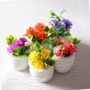 미니 조화 화분 납골당 봉안당 꽃장식 다채로운 꽃송이 화병 소품 추모 장식용