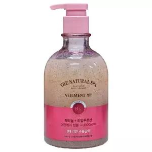 온더바디 벨먼 내추럴 스파 수분광채 사해소금 스크럽 바디워시 블랙로즈향 400ml