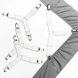 이불 침구 Y형 집게 클립 세트 침대시트고정밴드 고정핀 패드