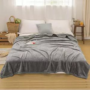 이불 침구 따뜻한 부드럽고 담요 낮잠 캠핑 러그 그레이