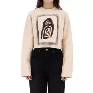 [명품] 아크네 로고 프린트 크롭 오버핏 맨투맨 AI0118 AE6