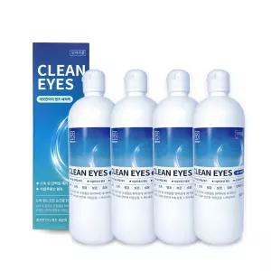 깨끗한아이 렌즈 세정액 500ml 4개 [세정제 세척액 보존액 촉촉한 용액 렌즈액]
